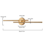 Minimalist 2-Light Dimmable LED Vanity Light Linear Metal Wall Sconce