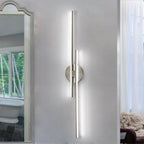 Minimalist 2-Light Dimmable LED Vanity Light Linear Metal Wall Sconce