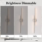 Minimalist 2-Light Dimmable LED Vanity Light Linear Metal Wall Sconce