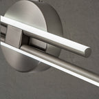 Minimalist 2-Light Dimmable LED Vanity Light Linear Metal Wall Sconce