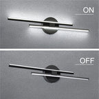 Minimalist 2-Light Dimmable LED Vanity Light Linear Metal Wall Sconce