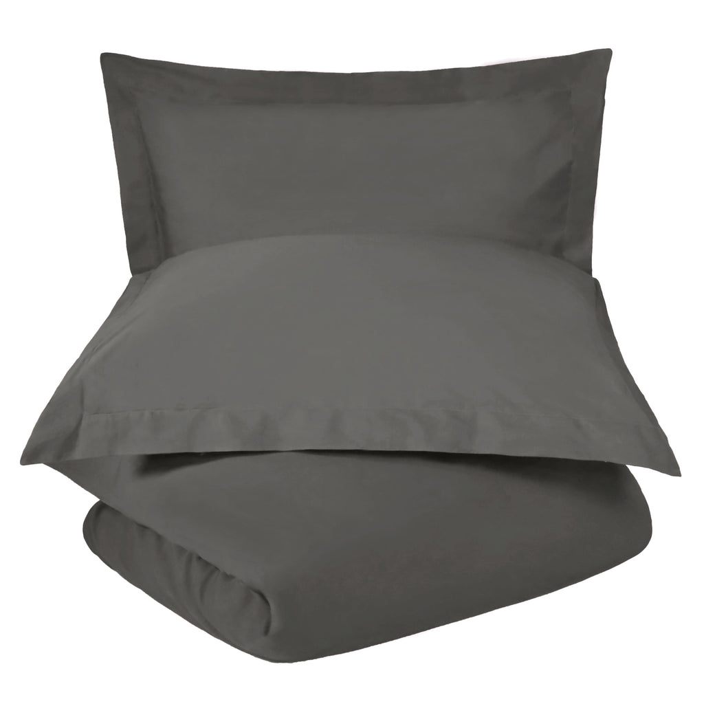 Superior 300-Thread Count Cotton Percale Duvet Cover Set