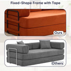 Mixoy Convertible Pull Out Sleeper Sofa Bed with Movable armrest,Folding Mattress Couch,Removable Washable Floor Sofa Bed