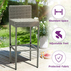 Moasis 5-Piece Outdoor Furniture Wicker Bar Set - 5 PCS