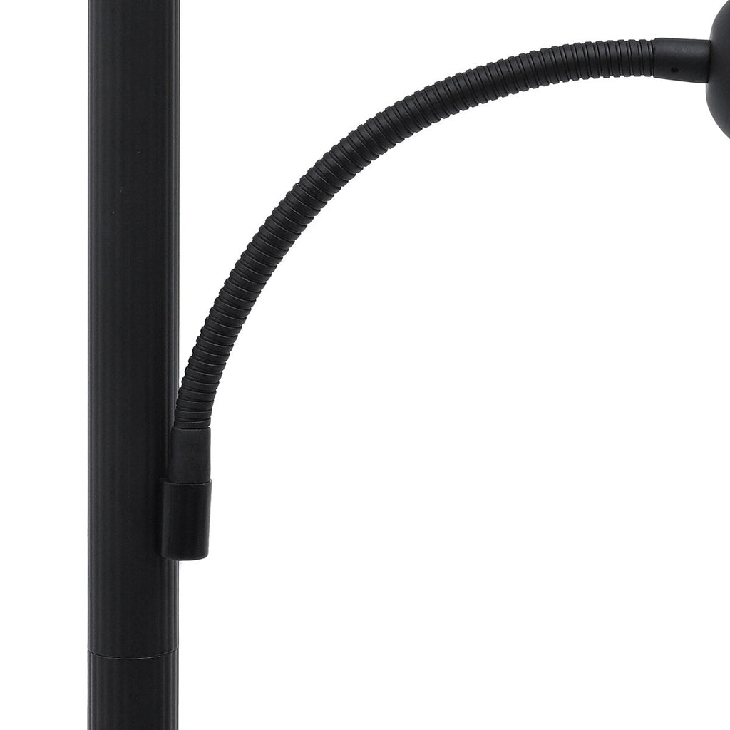 Moasis 71 Traditional Torchiere Floor Lamp with Adjustable Reading Light, Alabaster glass shades - 71H