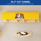 Moasis Cat Wall Shelves Set Wall Mounted Wood Cat Climber Set
