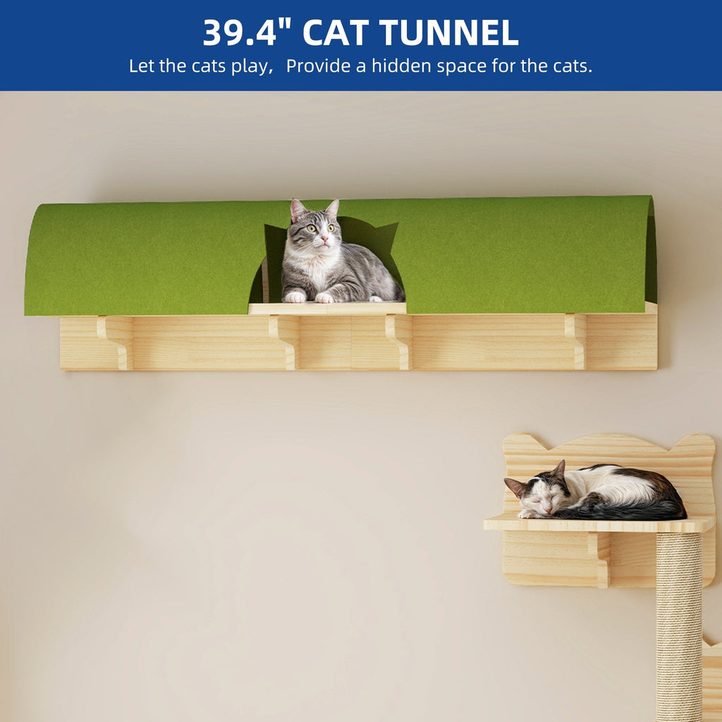 Moasis Cat Wall Shelves Set Wall Mounted Wood Cat Climber Set