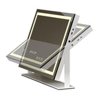 Moasis Makeup Vanity Mirror with LED Light, USB Charging Port 10X Magnification Mirrors with Bluetooth Speaker