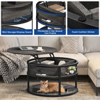 Moasis Round Lift Top Coffee Table with Hidden Storage