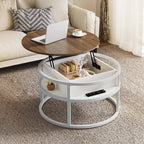 Moasis Round Lift Top Coffee Table with Hidden Storage