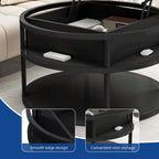Moasis Round Lift Top Coffee Table with Hidden Storage