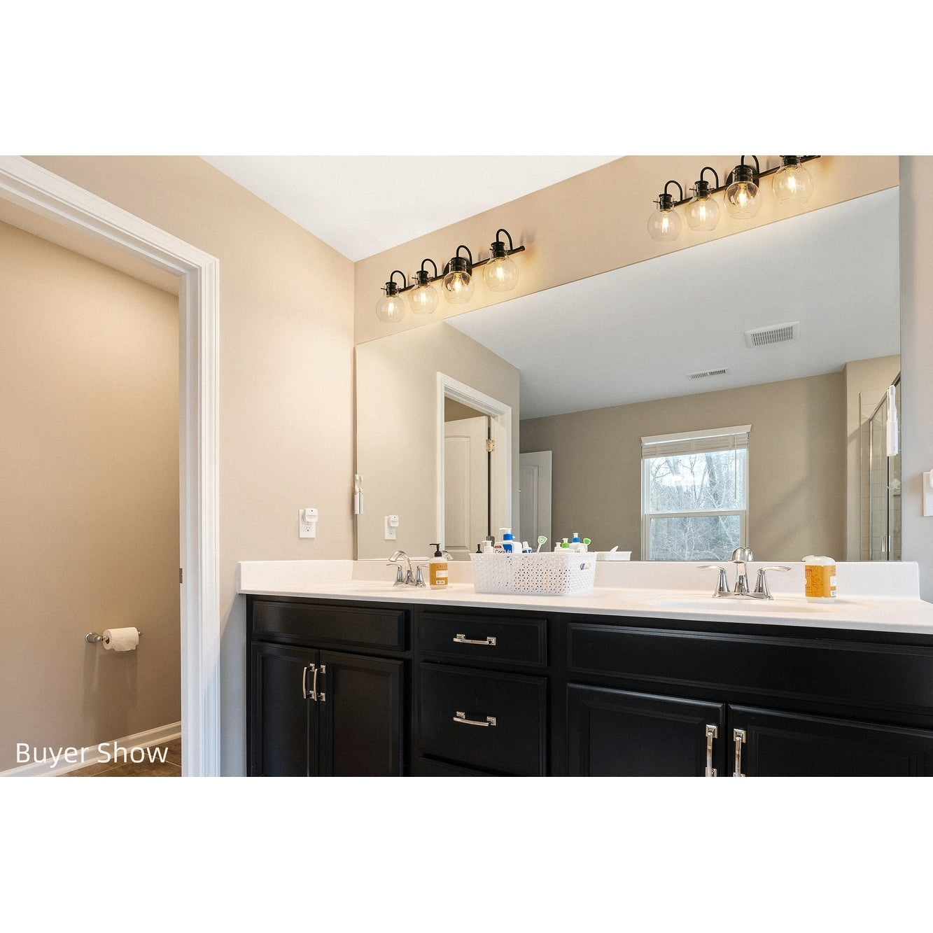 Modern 2/3/4/5-Light Bathroom Vanity Light Globe Glass Wall Sconce Minimalist Design