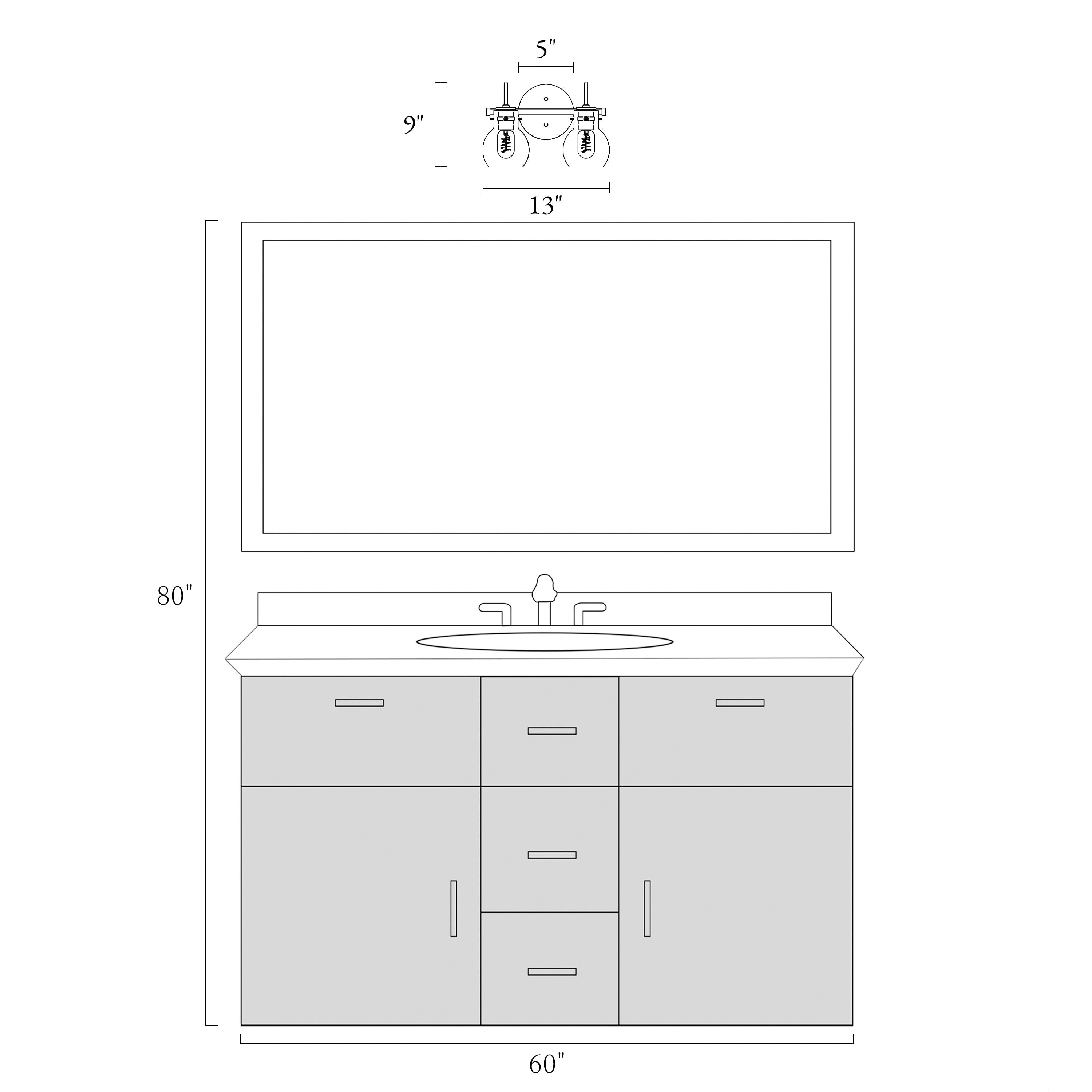 Modern 2/3/4/5-Light Bathroom Vanity Light Globe Glass Wall Sconce Minimalist Design