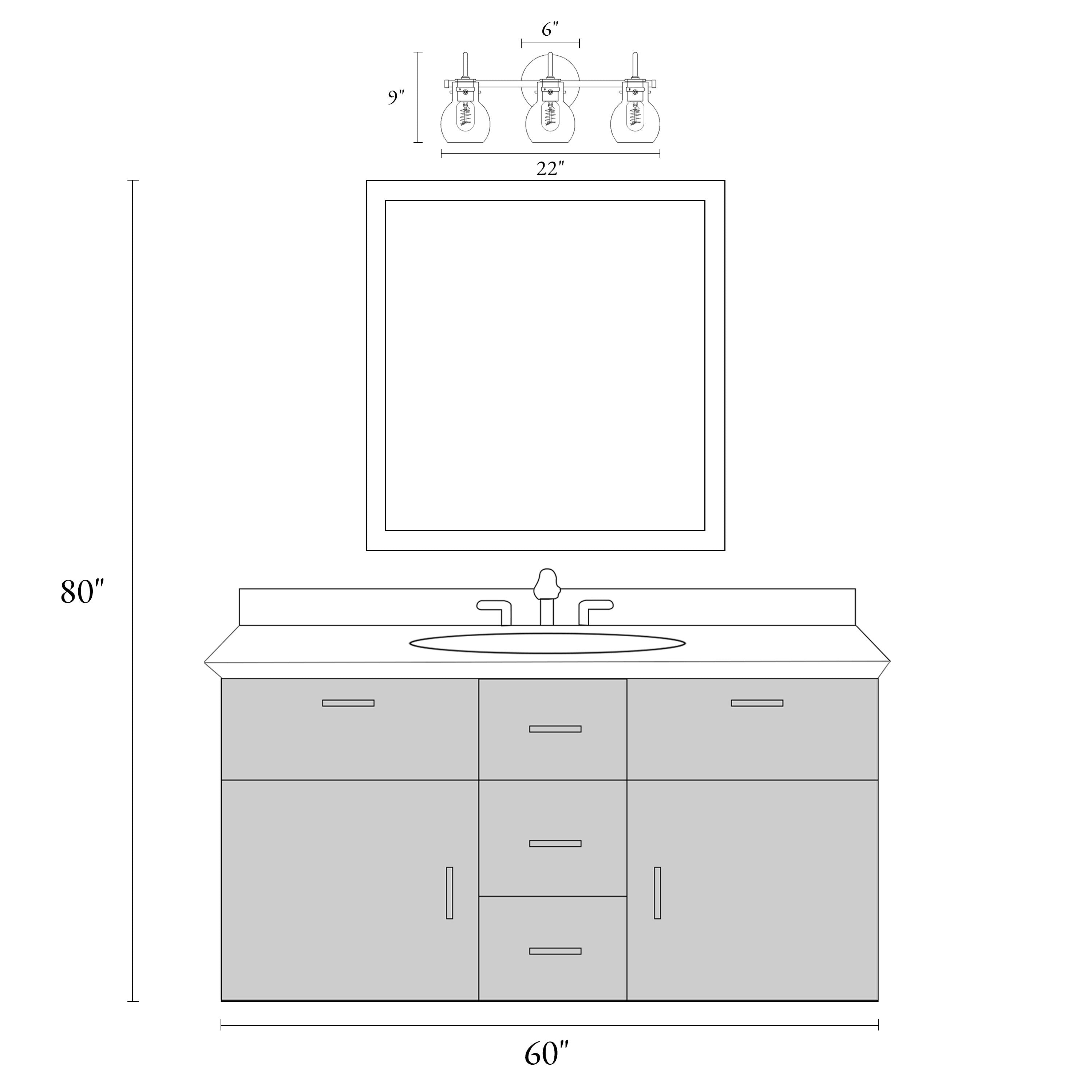 Modern 2/3/4/5-Light Bathroom Vanity Light Globe Glass Wall Sconce Minimalist Design