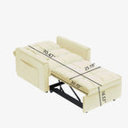 Modern 70.86 3 in 1 Single Convertible Sofa Bed with Adjustable Back and Moving Wheel for Living Room