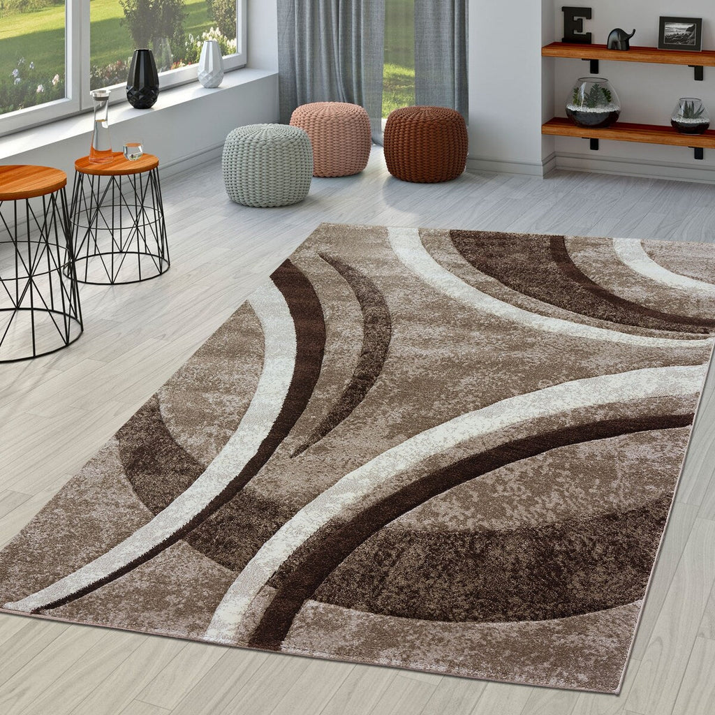 Modern Area Rug for Living Room Abstract Design
