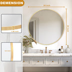 Modern Bathroom Wall Mounted Round Vanity Mirror