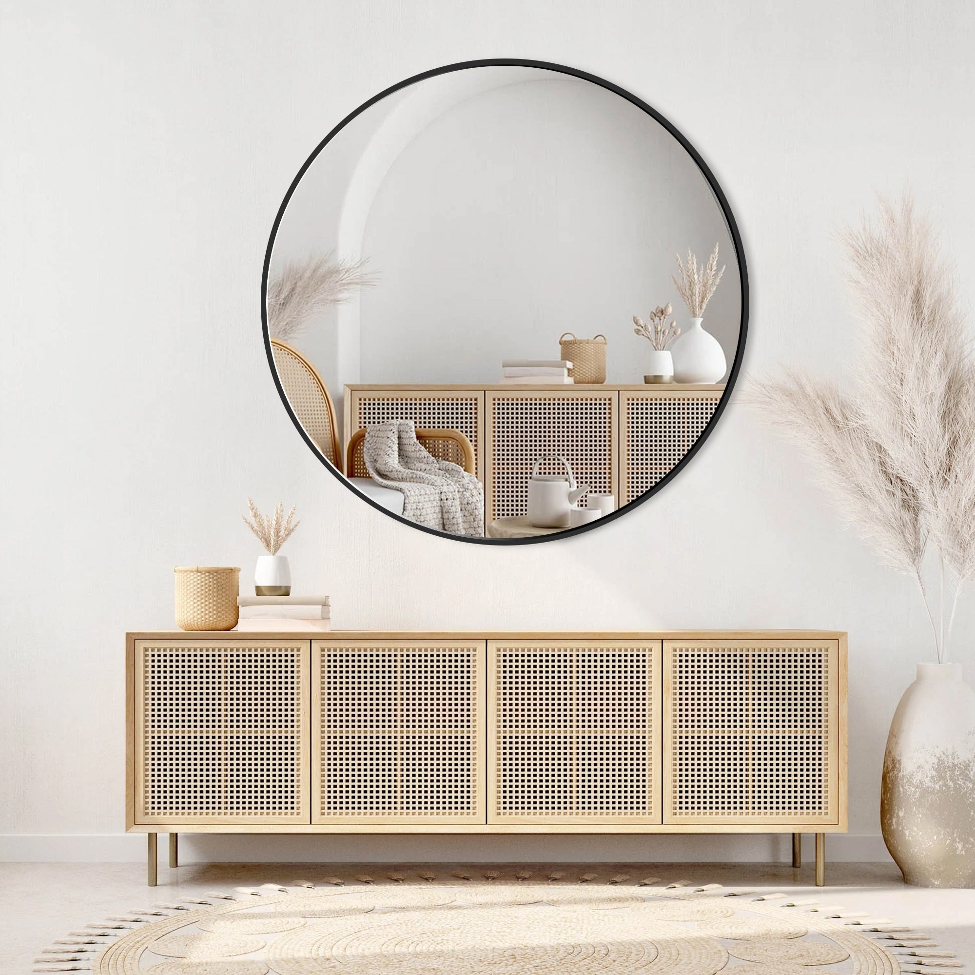 Modern Bathroom Wall Mounted Round Vanity Mirror