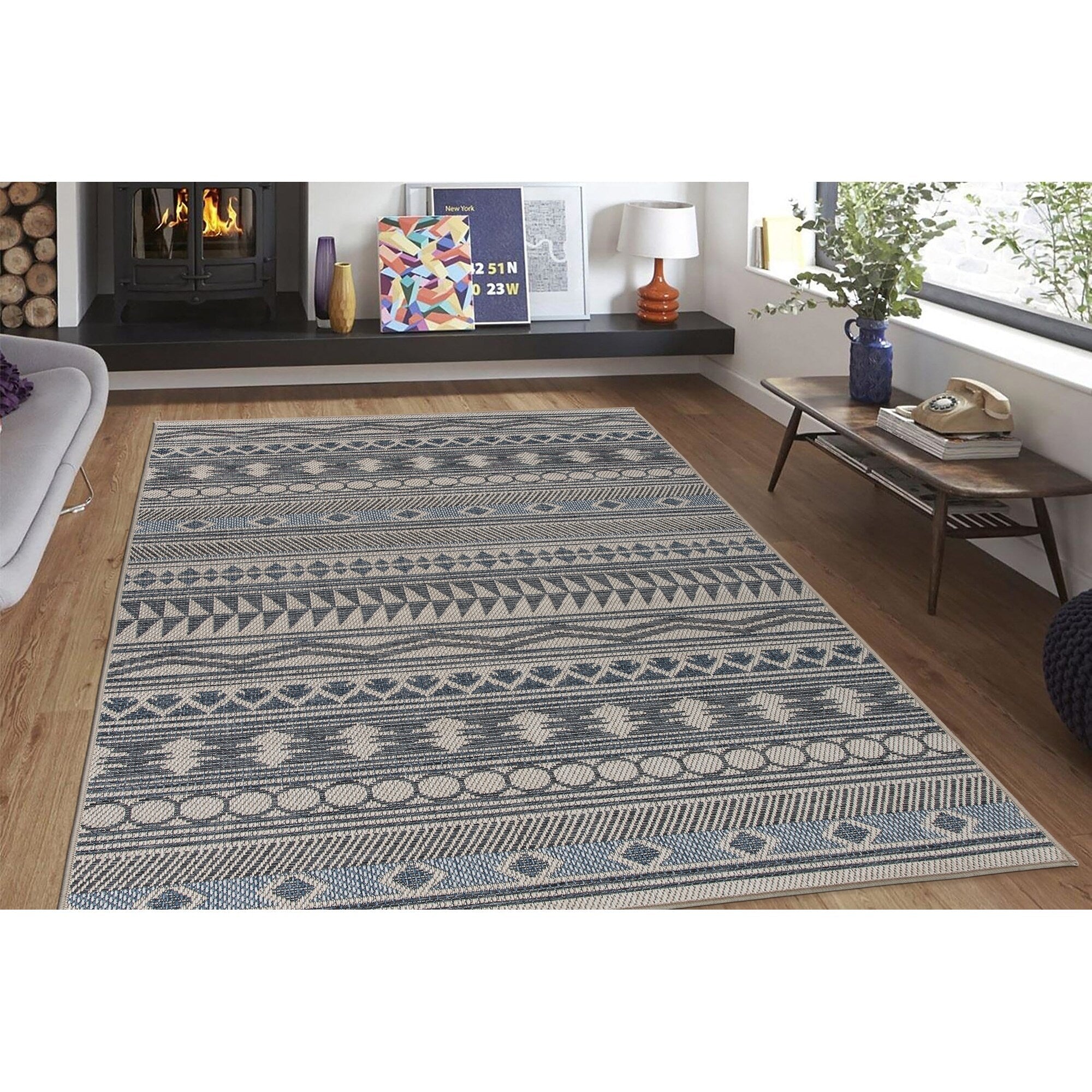 World Rug Gallery Modern Bohemian Global Indoor/Outdoor Area Rug