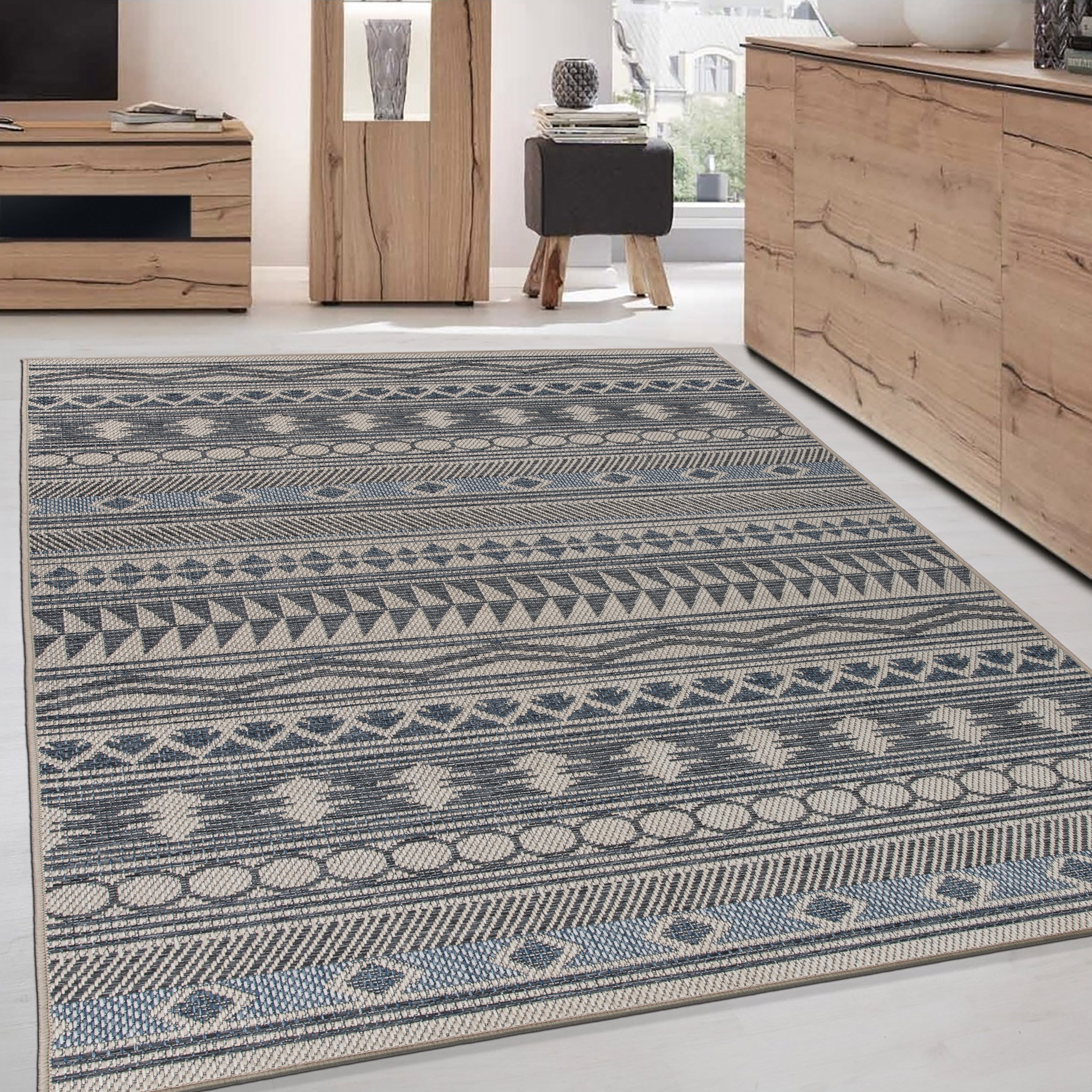 World Rug Gallery Modern Bohemian Global Indoor/Outdoor Area Rug