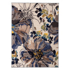 World Rug Gallery Modern Bright Flowers Non-Slip Area Rug Multi
