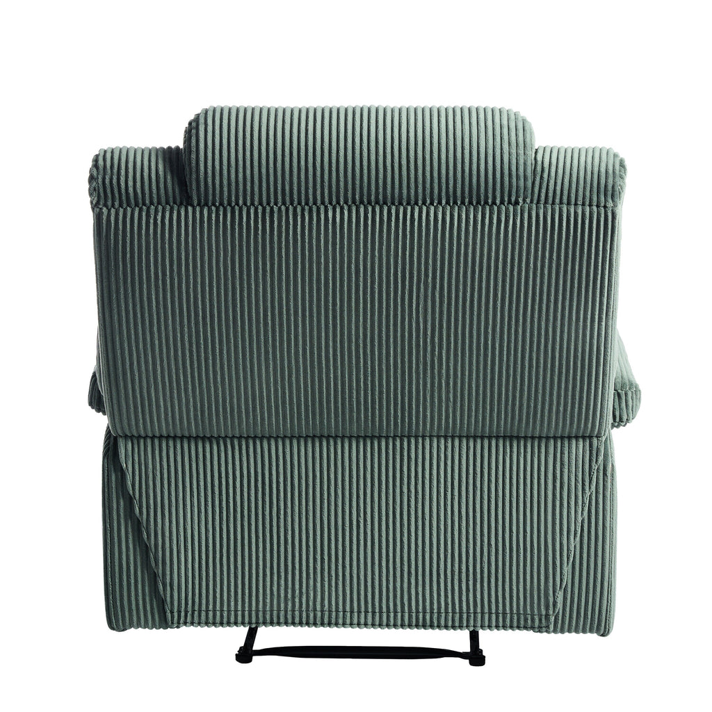 Modern Corduroy Manual Recliner Chair, Lounger Adjustable Recliners with Wide Armrest