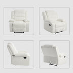 Modern Corduroy Manual Recliner Chair, Lounger Adjustable Recliners with Wide Armrest