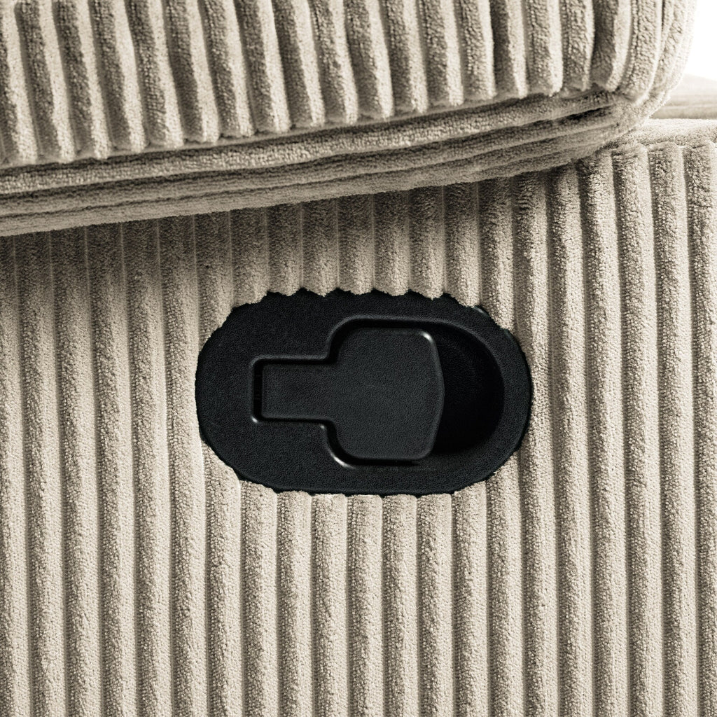 Modern Corduroy Manual Recliner Chair, Lounger Adjustable Recliners with Wide Armrest