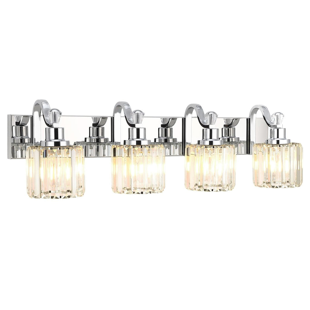 Modern Crystal Bathroom Vanity Lights Dimmable Wall Sconces
