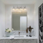 Modern Dimmable Crystal Bathroom Vanity Light Wall Sconces with Crystal Shades