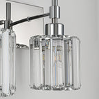 Modern Dimmable Crystal Bathroom Vanity Light Wall Sconces with Crystal Shades