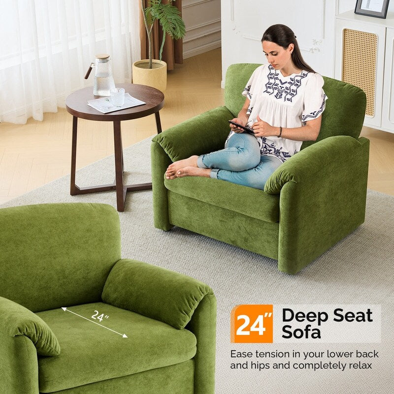 Modern Elephant Ears Armchair Accent Sofa Comfortable Seating for Living Room & Bedroom