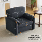 Modern Elephant Ears Armchair Accent Sofa Comfortable Seating for Living Room & Bedroom