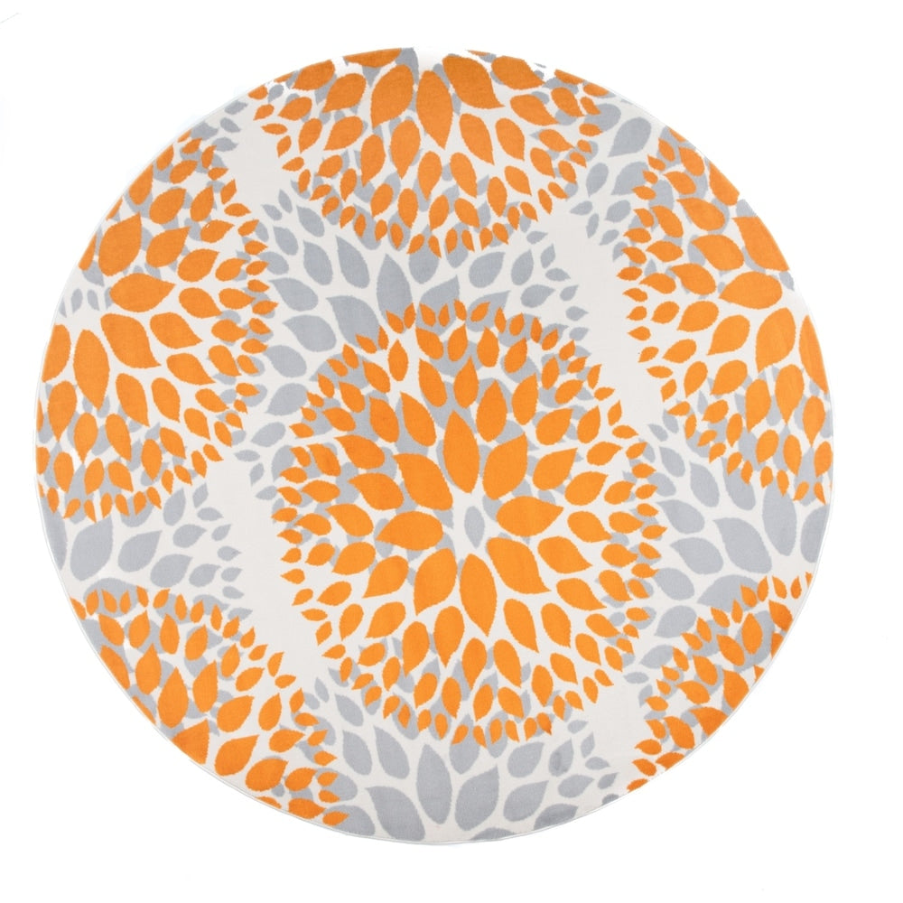 World Rug Gallery Modern Floral Circles Area Rug