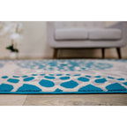 World Rug Gallery Modern Floral Circles Area Rug