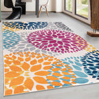 World Rug Gallery Modern Floral Circles Area Rug