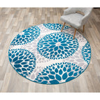 World Rug Gallery Modern Floral Circles Area Rug