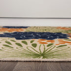 Modern Floral Circles Flatweave Indoor/Outdoor Area Rug