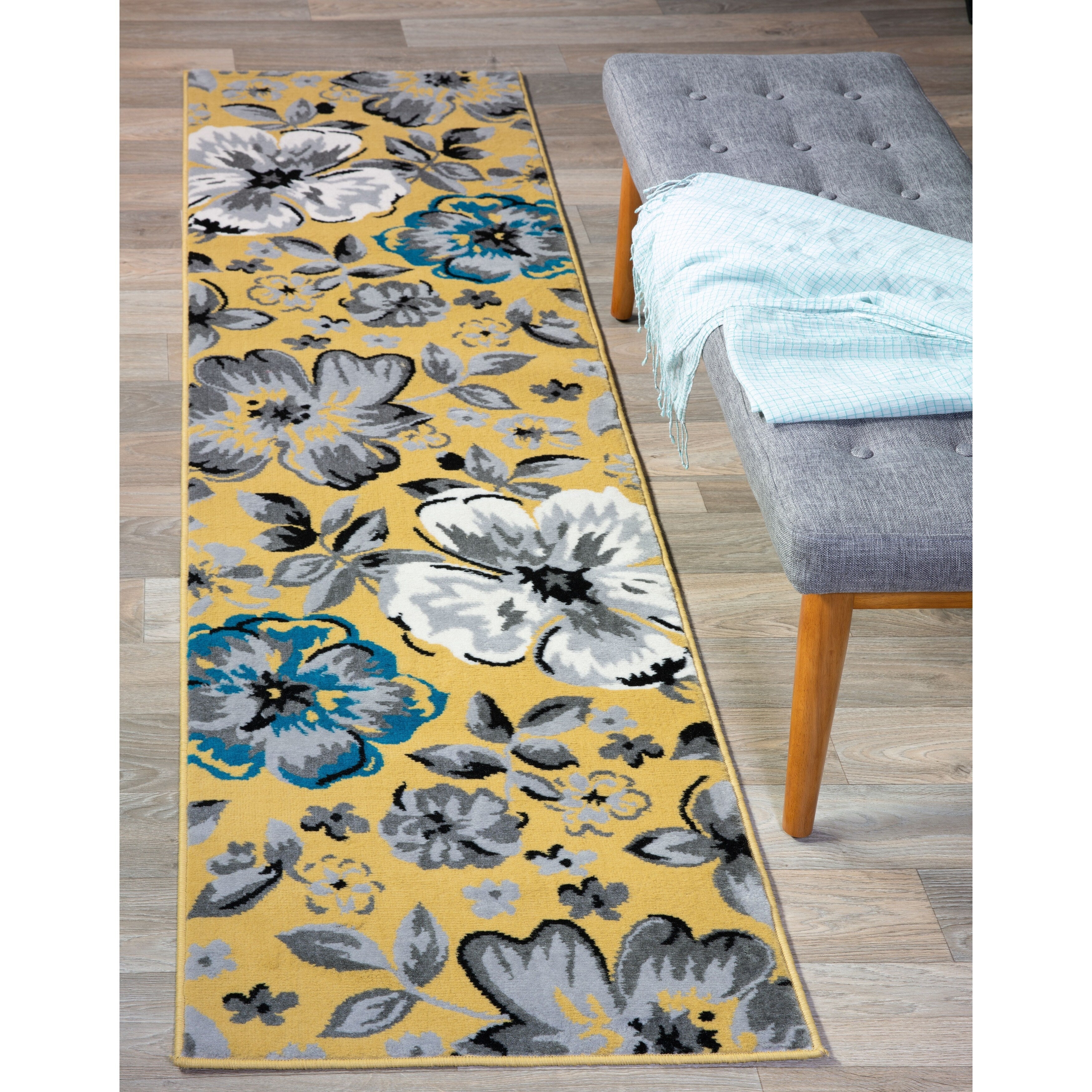 World Rug Gallery Modern Floral Design Area Rug