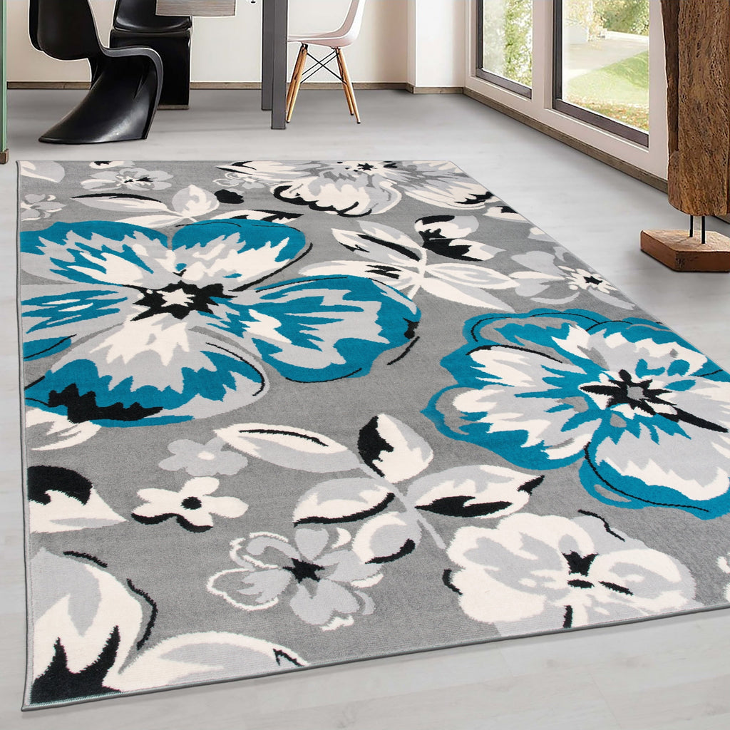 World Rug Gallery Modern Floral Design Area Rug