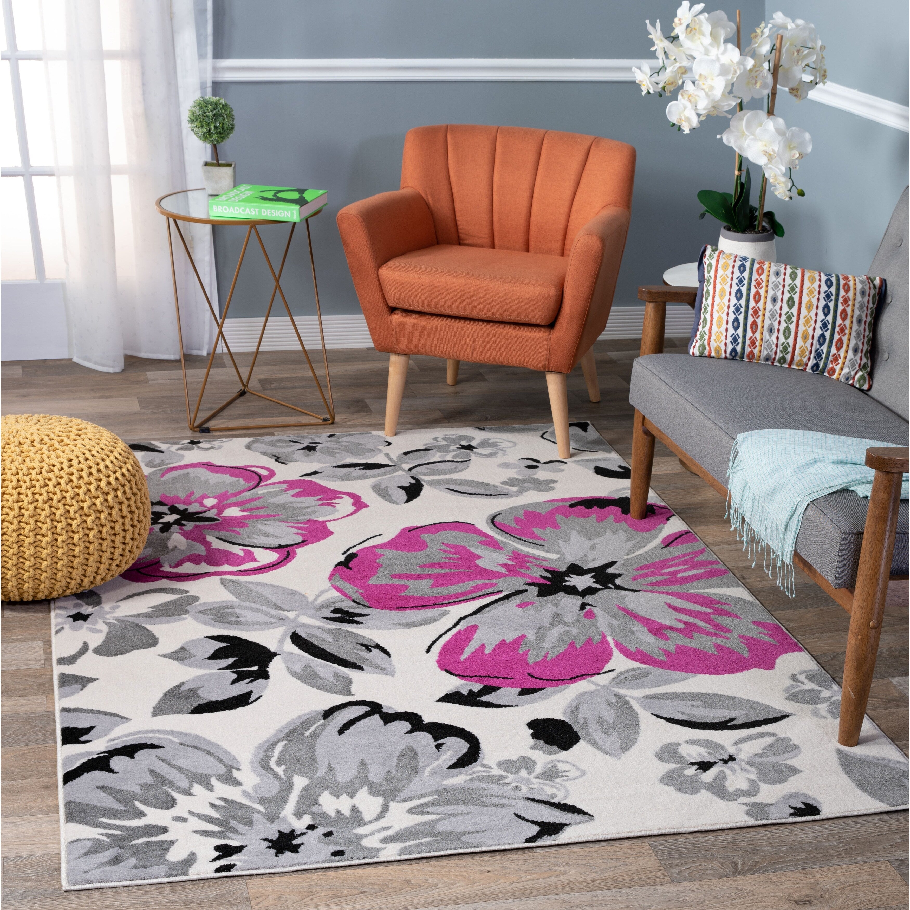 World Rug Gallery Modern Floral Design Area Rug