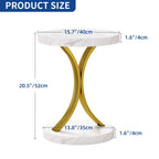 Modern Gold Console Sofa Table with Marbling Top for Entryway Hallway