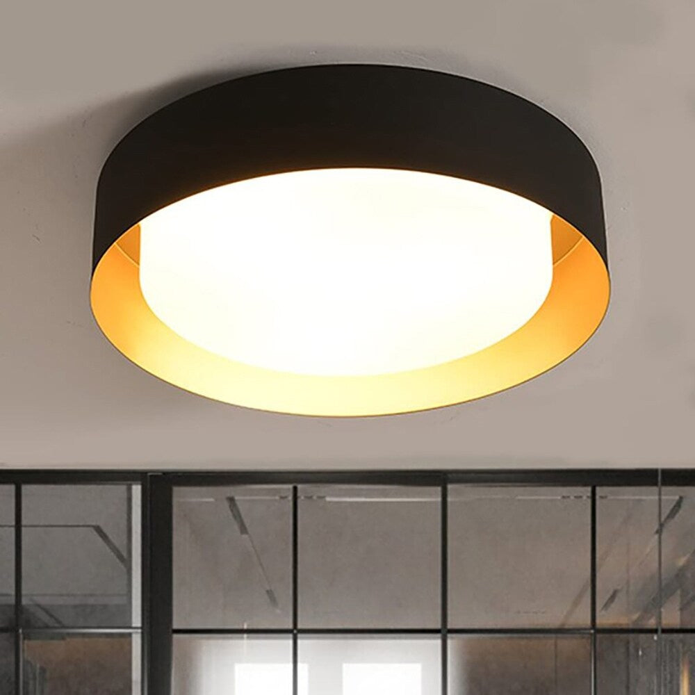 Modern Minimalist 2/3/5-Lights Metal Shaded Drum Flush Mount Ceiling Light
