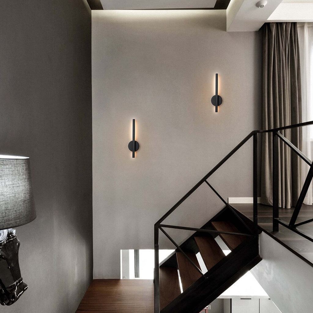 Modern Industrial Minimalist Metal LED Integrated Linear Strip Wall Light Sconce