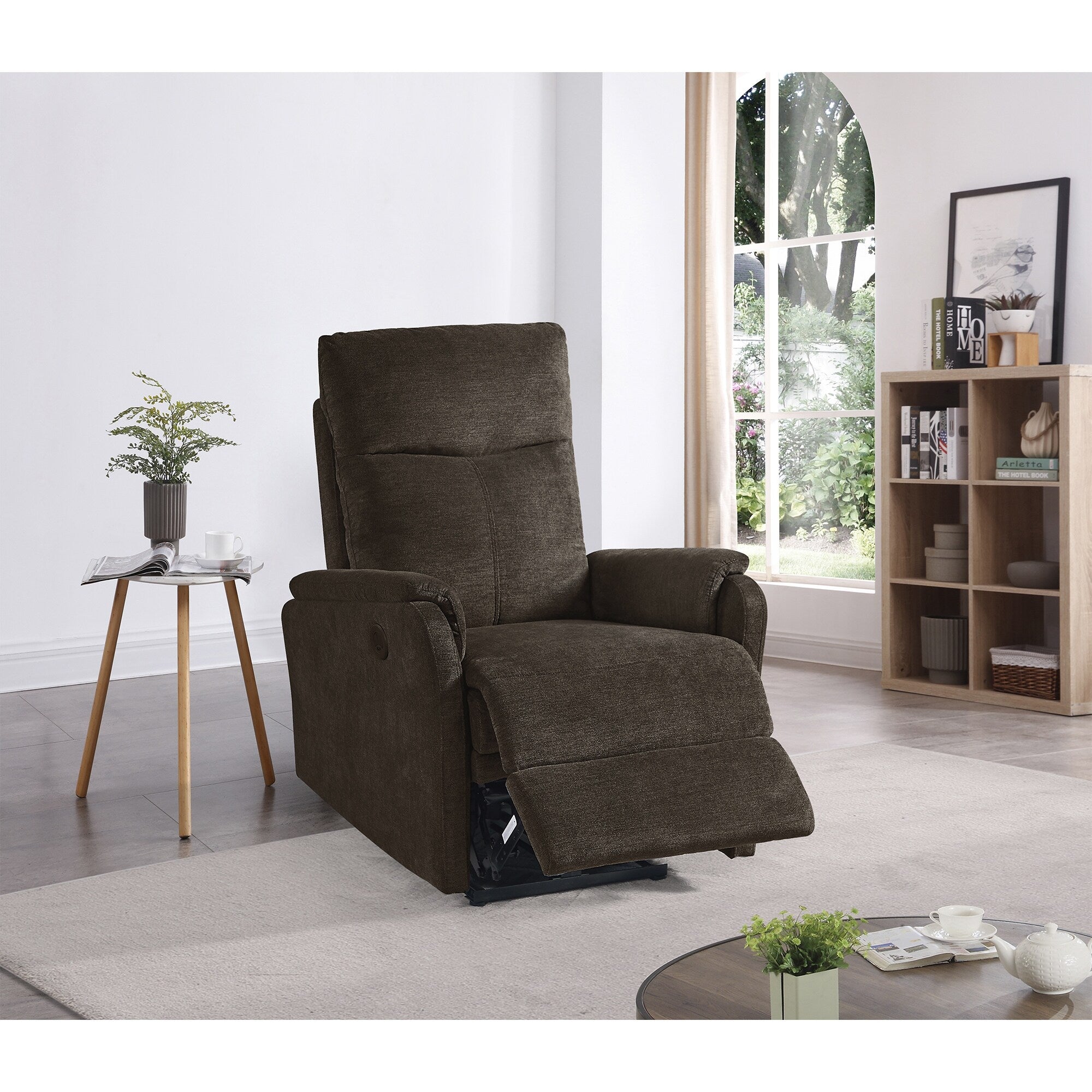 Modern Power Recliner Chair with USB, Full Head & Lumbar Support