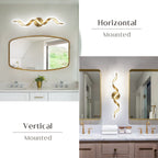 Modern Spiral Design LED Bathroom Vanity Light Dimmable Wall Light