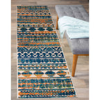 World Rug Gallery Modern Stripes Faded Geometric Indoor/Outdoor Area Rug