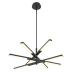 Modern Tiered Linear Sputnik Chandelier Warm Light 3000K Integrated LED Chandelier