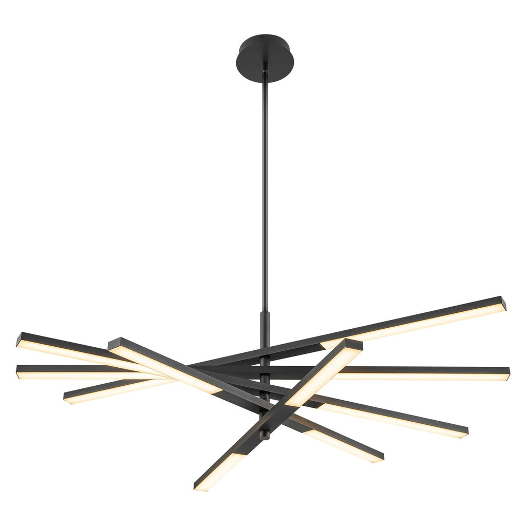 Modern Tiered Linear Sputnik Chandelier Warm Light 3000K Integrated LED Chandelier