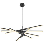 Modern Tiered Linear Sputnik Chandelier Warm Light 3000K Integrated LED Chandelier